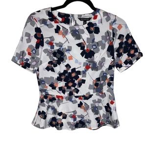 Banana Republic Floral Blouse Size 0 Petite